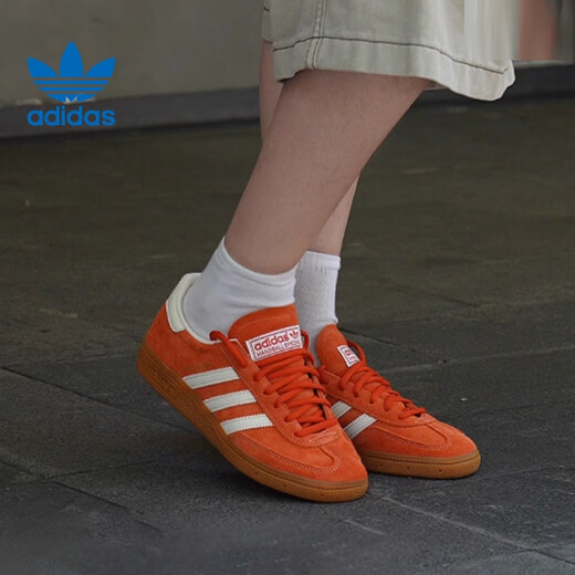 Adidas chaussures d'entraînement moral chaussures à bout en T trèfle chaussures pour hommes chaussures pour femmes 2025 automne et hiver nouvelles chaussures de sport de HANDBALL baskets IG6191 rouge brique/blanc cassé 36