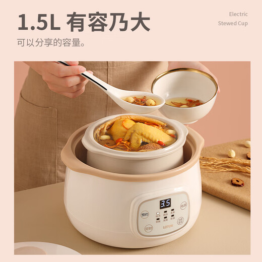 LOTOR multi-function electric stew pot, household water-proof stew pot, small capacity soup pot, bird's nest stew pot, stew pot, baby porridge artifact D1 steamer