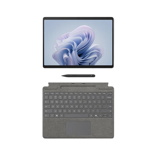 微软（Microsoft）全新Surface Pro第11版 二合一平板电脑笔记本AIPC Surface Pro 11骁龙处理器家用处理器 亮铂金 骁龙X Elite(12核) 16G+512G 套餐二：配copilot键原装键盘+触控笔