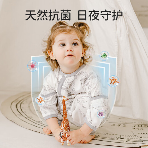 He Jiagong European Pregnant Small Silk Heart Baby Sleeping Bag Spring, Autumn and Summer Thin Mulberry Silk Gauze Sleeping Bag Children's Split Leg Baby Anti-Kick Quilt Spring and Autumn - Silk front six and back four Room temperature 20-26 C Recommended height 55-80 (reference age group 3-18