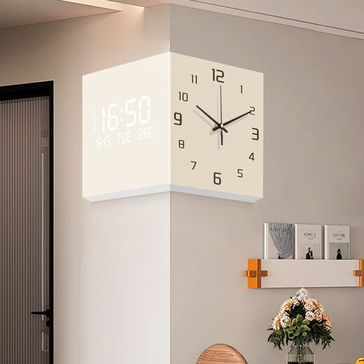Long time no see modern minimalist living room corner wall clock restaurant decoration wall clock artistic mural