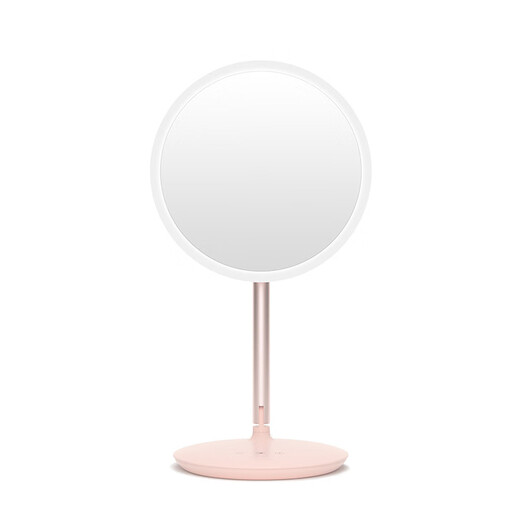 Jiujiu Mirror Desktop LED Cosmetic Mirror with Light Intelligent Fill-in Light Desktop Dressing Portable Girl Gift Cloud White + 7x Magnifying Glass