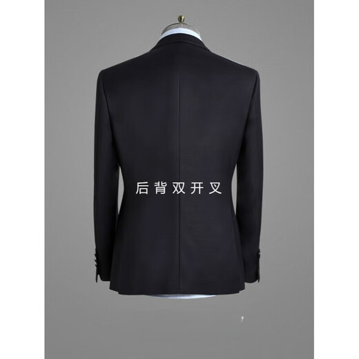 PITC light luxury high-end craftsmanship half-linen lining wool suit suit men's navy blue business casual suit double-open navy/half-linen lining/top + trousers 50 Please note the size of top/trousers