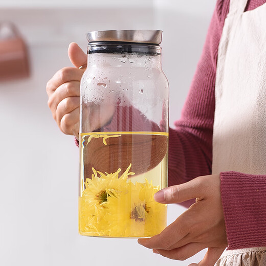 Luopai golden tray Nordic glass kettle scented tea large teapot cup water set water cup kettle ins single pot short style