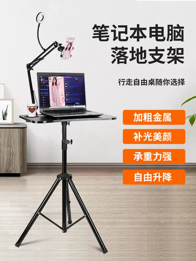 TKHE mobile phone live broadcast stand tripod with fill light tray floor-standing liftable clip quick-hand adjustment Internet celebrity special outdoor multi-functional beauty equipment video shooting artifact tray + mobile phone cantilever bracket