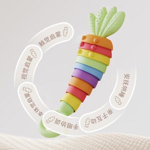 Baos Baby-Backenzahn-Silikon, beruhigender Kaugummi, antihaftbeschichtet, kann im Mund gekaut werden, Baby-Spielzeug, oraler Backenzahn-Stick