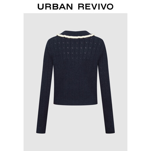 UR2025 Autumn New Women's Retro College Flower Pattern Knitted Cardigan UYL950235