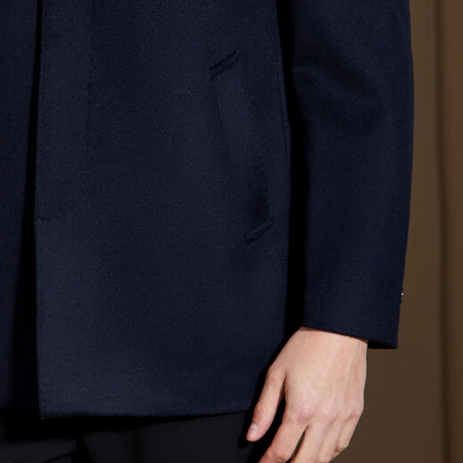 Antonio 10% cashmere & 90% sheep wool + goose down lining detachable high-end men's woolen jacket coat