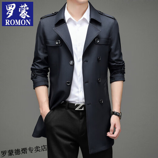 Romon Herbst mittelgroße Windbrecher für Männer im mittleren Alter und lässige innere innere Innenauskleidung für Herbst- und Winter neue verdickte Jacke für Männer 12158 Schwarz (Frühlings- und Herbststil) 2xl 185 (Empfohlen 155-175jin [Jin gleich 0,5 kg])