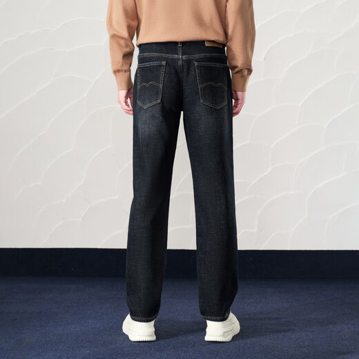 Heilan House (HLA) velvet jeans for men, Romance of the Three Kingdoms, five-pocket warm pants for men, spring and autumn, new retro revival, denim blue transition color (dark) 4F L 175/84A recommended 135~148Jin Jin equals 0.5 kg