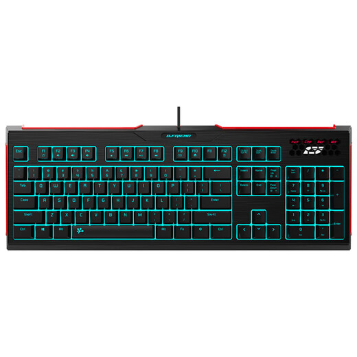 B.FRIENDit Washable RGB backlit silent keyboard Waterproof wired keyboard USB external laptop keyboard Scissor-leg office keyboard Luminous gaming keyboard Black RGB washable