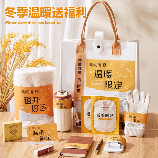 爱美礼冬日伴手礼盒公司员工实用礼品定制商务团建企业年会奖品纪念品 冬季保暖伴手礼套装1