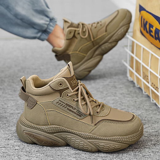 Woodpecker Martin Stiefel Herrenschuhe 2025 Winter neue Retro britische Outdoor-verschleißfeste Arbeitsarbeitsversicherung High-Top-Sport-Papa-Schuhe Khaki 43