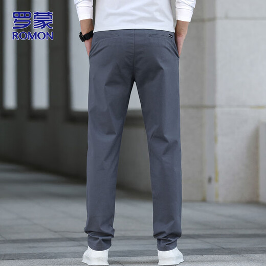 罗蒙（ROMON）休闲裤男秋冬季裤子男士宽松直筒商务百搭男裤长裤