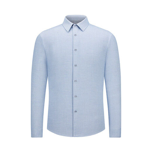 YOUNGOR long-sleeved shirt men's composite down fabric thermal shirt warm three-in-one 2025 new product blue plaid VLBN119682HJA 41 (175/96A)