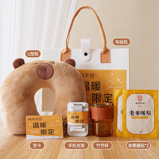 爱美礼冬日伴手礼盒公司员工实用礼品定制商务团建企业年会奖品纪念品 冬季保暖伴手礼套装1