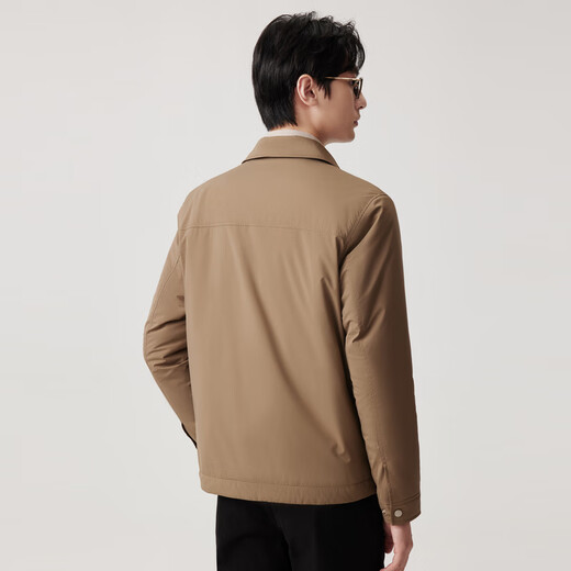Jiumu King graphene thermal cotton executive jacket men's 25 autumn and winter thick warm waterproof business jacket men standard version + khaki + TJ2E60413 L 175/96A (50)