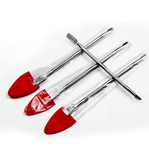Manicure steel pusher, dead skin pusher, care and manicure, remove dead skin, small steel pusher, stainless steel nail remover, dual-purpose, manicure steel pusher, 1 piece, double heads available