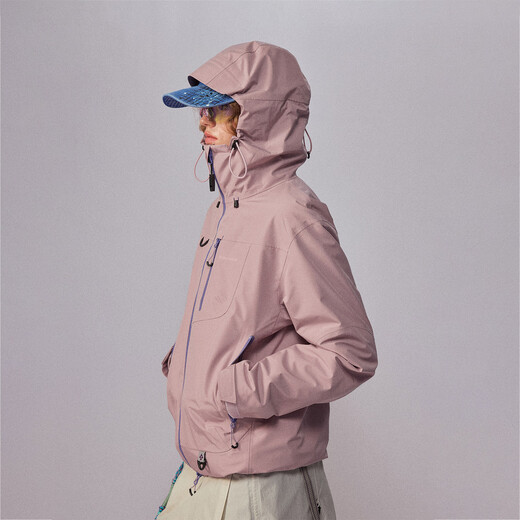 Instant Mountain Wilderness Monterest Empty Mountain Rain Outdoor C6 Water-Repellent Hiking and Mountaineering Three-in-One Jacket Monet Pink M (WM)