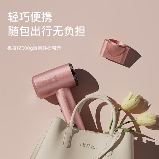 Billion-level hair care wireless hair dryer rechargeable hair dryer student dormitory hot and cold hair blowing portable type-c rechargeable high-speed hair dryer 227 gold-regular version with dedicated fast charge