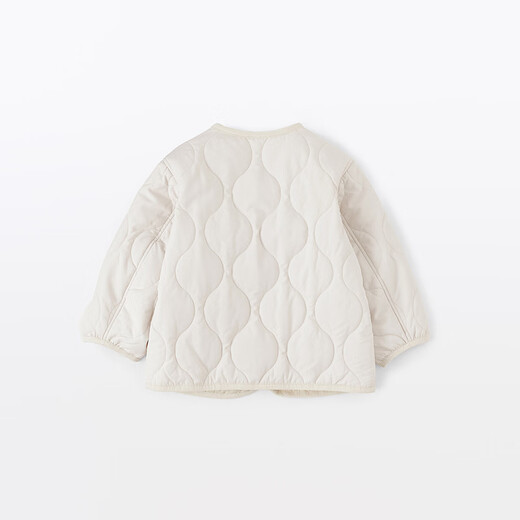 无印良品（MUJI）婴童水洗不易沾水绗缝夹克儿童外套男童女童25年秋冬童装 象牙色 100 /56A