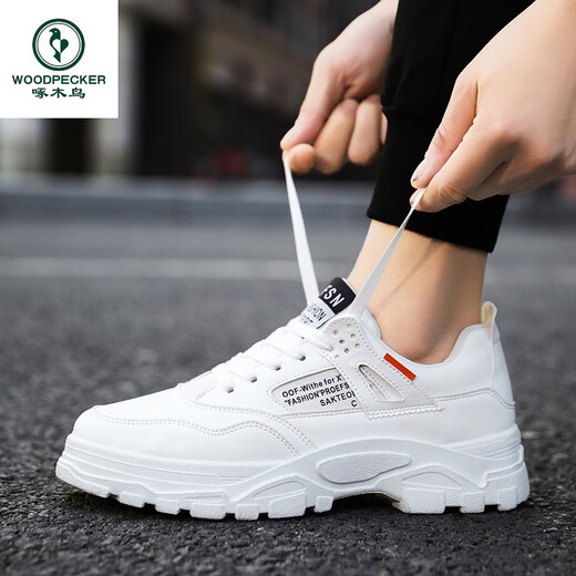 Woodpecker 2025 Automne Nouvelles chaussures de sport décontractées Chaussures masculines Chaussures Chaussures blanches chaussures de papa chaussures blanches chaussures blanches à la mode Hy1289 Beige 39