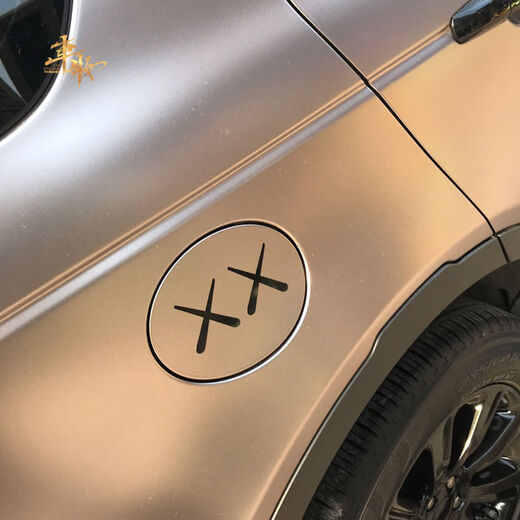 Litian trendy brand KAWS European and American trendy car stickers fuel tank cover rear window glass hollow modified reflective stickers matte gold 15*6 points 8cm