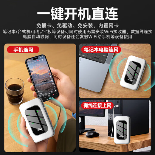 Xiaomi Guoba Trendy Life Appliances Portable WiFi Wireless Router Mobile WiFi Internet Access at Construction Site Outdoor Live Broadcast Portable Dormitory Rental Fiber-optic Internet Speed with No Stutter + Supports Multi-person Internet Access + Delivery Multi-band Upgraded WiFi6 + Whole House Coverage + Continued