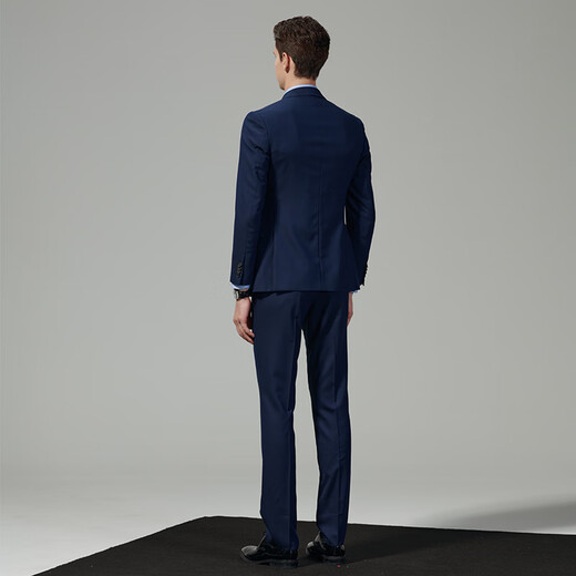 JODOLL Men's 25 Autumn 100% Sheep Wool Suit Business Formal Workplace Versatile Peaked Collar Set Navy Navy XL 52A / Pants Size Remarks Inventory Details Contact Customer Service