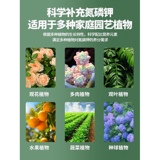 Compound fertilizer for vegetables, agricultural vegetables, fruit trees, potted green plants, nitrogen, phosphorus and potassium water-soluble fertilizer, household general-purpose flower fertilizer, national standard ternary compound fertilizer 500g 15-15-15