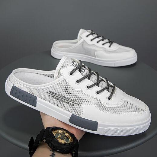 Sakura maquillaje de verano media zapatilla de verano 2024 nuevas malla transpirable zapatos de una pinza sandalias de botes de bote t826 edición de actualización verde 39