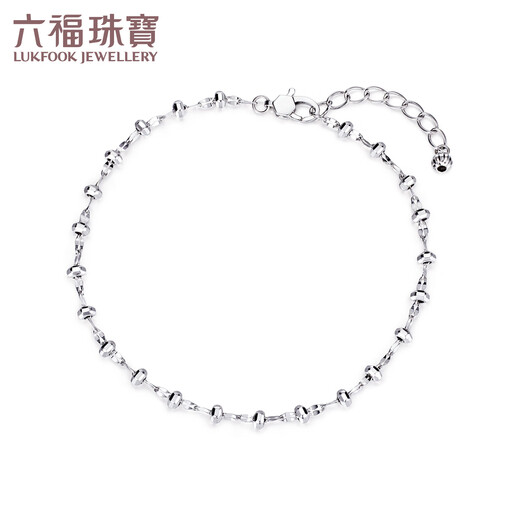 Lukfook Jewelry Platinum 950 Hexagonal Turned Beads CNC Craft Platinum Bracelet Price HEP0001DS 2.88g (including labor cost 363 yuan)