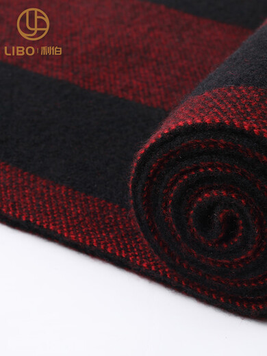 Lieber 100 Mountain High-End Scarf Men's Winter Gift Box for Elders Birthday Gift Warm Scarf 180X30C Burgundy