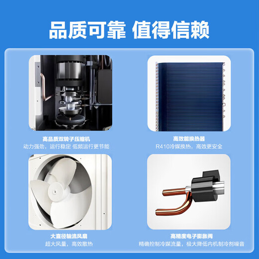 Haier Ceiling Machine Central Air Conditioning Duct Machine One to Two 5 HP Commercial Central Air Conditioning Embedded Ceiling Air Conditioner 1 Level Variable Frequency Heating and Cooling Self-Cleaning Ceiling Machine 5 HP First Level Energy Efficiency One to Two Air Duct + Air Duct