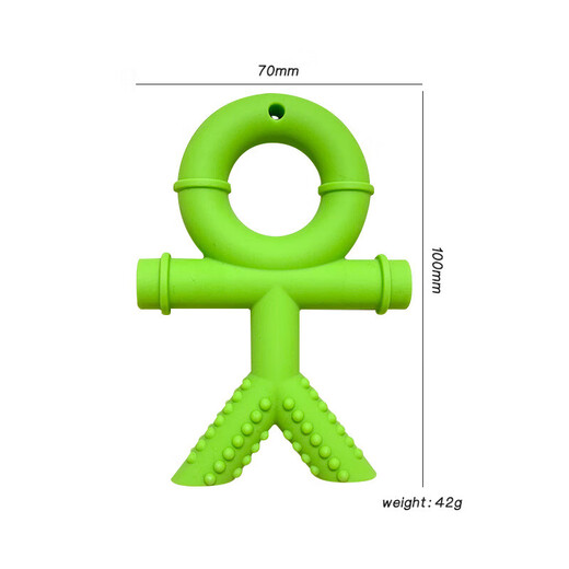 Food grade baby soothing anti-biting hand bite gel oral molar stick baby silicone teether red 1 pack