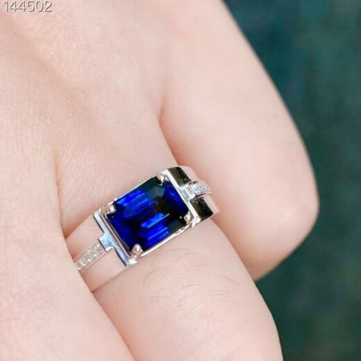HEEKAIYI sapphire ring for men, royal blue, 18k gold diamond ring, Chinese Valentine's Day birthday gift for husband and boyfriend, no burning selection, 2.68 carats/royal blue