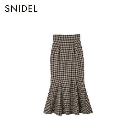 Snidel2025 Herbst und Winter Neues Produkt elegantes und vielseitiges hoher Taille Slim Back Squat Fish Heckrock SWFS254127 Schwarz S (0)
