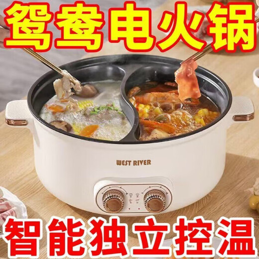 Germany's new Yuanyang electric hot pot household multi-functional all-in-one dual-control Yuanyang pot is thickened 1.8L small capacity - single handle electric hot pot (non-Yuanyang pot 1.8 inches