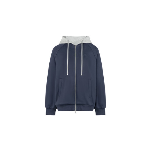 MEIYANG No Call No. 3 Jacket Thick Velvet Warm Far Infrared Antistatic Hooded Slimming Versatile Fashion Winter New Style Navy Blue M