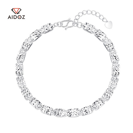 Aido Diamond pt950 Platinum Shining Star Bracelet Women's Platinum Wide Face Thick Bracelet Weight 6.6-6.8g Length 16+2cm Width Approximately 4mm