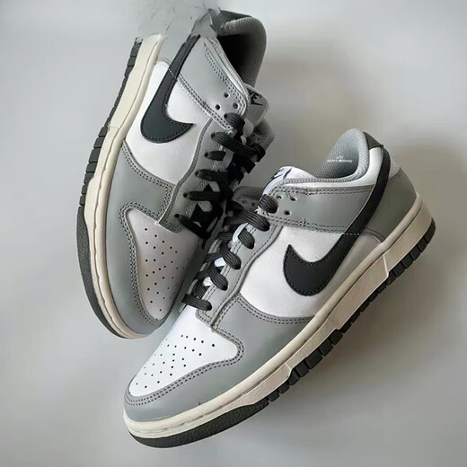 Nike Nike Dunk Low Women's Grey White White Retro Sports y Casual Top Shoes Dd- Grey Grey DD1503-117 38.5