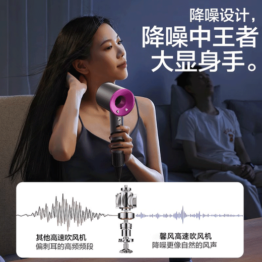 JCZS German hair dryer household mute negative ions high power does not hurt the hair high-speed quick-drying leafless hair dryer hair care dormitory baby pet ladies special portable business trip five air nozzles charming purple moisturizing negative ions