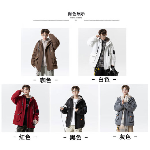 Playboy (PLAYBOY) cotton coat men's winter velvet thickened jacket men's loose casual cotton coat trendy tops feather puffer jacket black XL recommended 130-150Jin Jin equals 0.5 kg