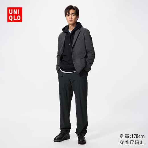 Uniqlo Men's Warm Casual Pants/Leisure Pants Extended Style 25 Autumn and Winter New Style 479376 09 Black L /175/88A