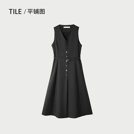 HLA Hailan House Vest Dress Women's 25 New Zengchao Joint Slim Skirt Women's Spring Dark Gray Y0 S 155/80A Recommended 80~90Jin Jin is equal to 0.5 kg