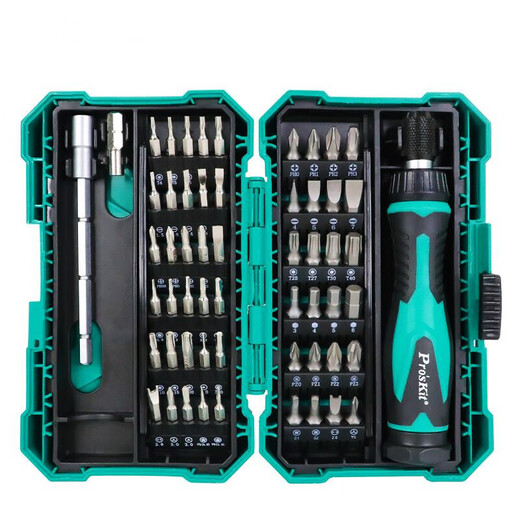 Baogong (Pro'skit) SD-9857M Multi-fonctionment à clincheur Small Courgegnal Set ordinateur portable Téléphone mobile Disassement Tournevis 57-en-1 RÉPARATION RATCHET COYNET SET des tournevis (réglage vers l'avant et retournement)