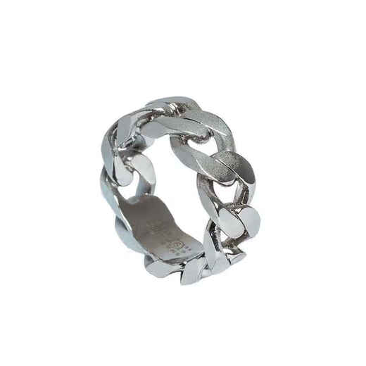 MAISON MARGIELA SS25 Light Luxury Men's Digital Link Ring Silver NUM 8