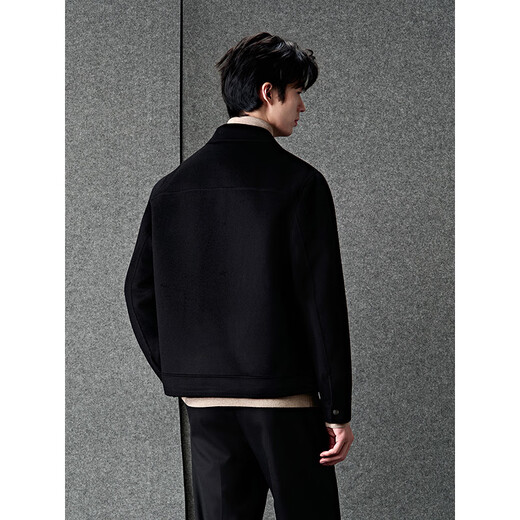 GXG Men's Black Wool Commuting Short Coat Winter New Product GX06402 Black L