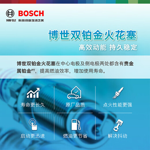 Bosch (BOSCH) double platinum spark plug four 5555 BMW 1 series/2 series/3 series/4 series/5 series/7 series/MINI/X1X3X4