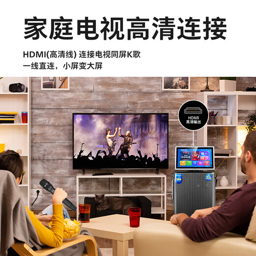 Philips home ktv audio set square dance video audio with display karaoke karaoke machine live audio amplifier all-in-one TV outdoor karaoke Bluetooth portable speaker SD289SE dual 15-inch speakers + 22-inch large screen